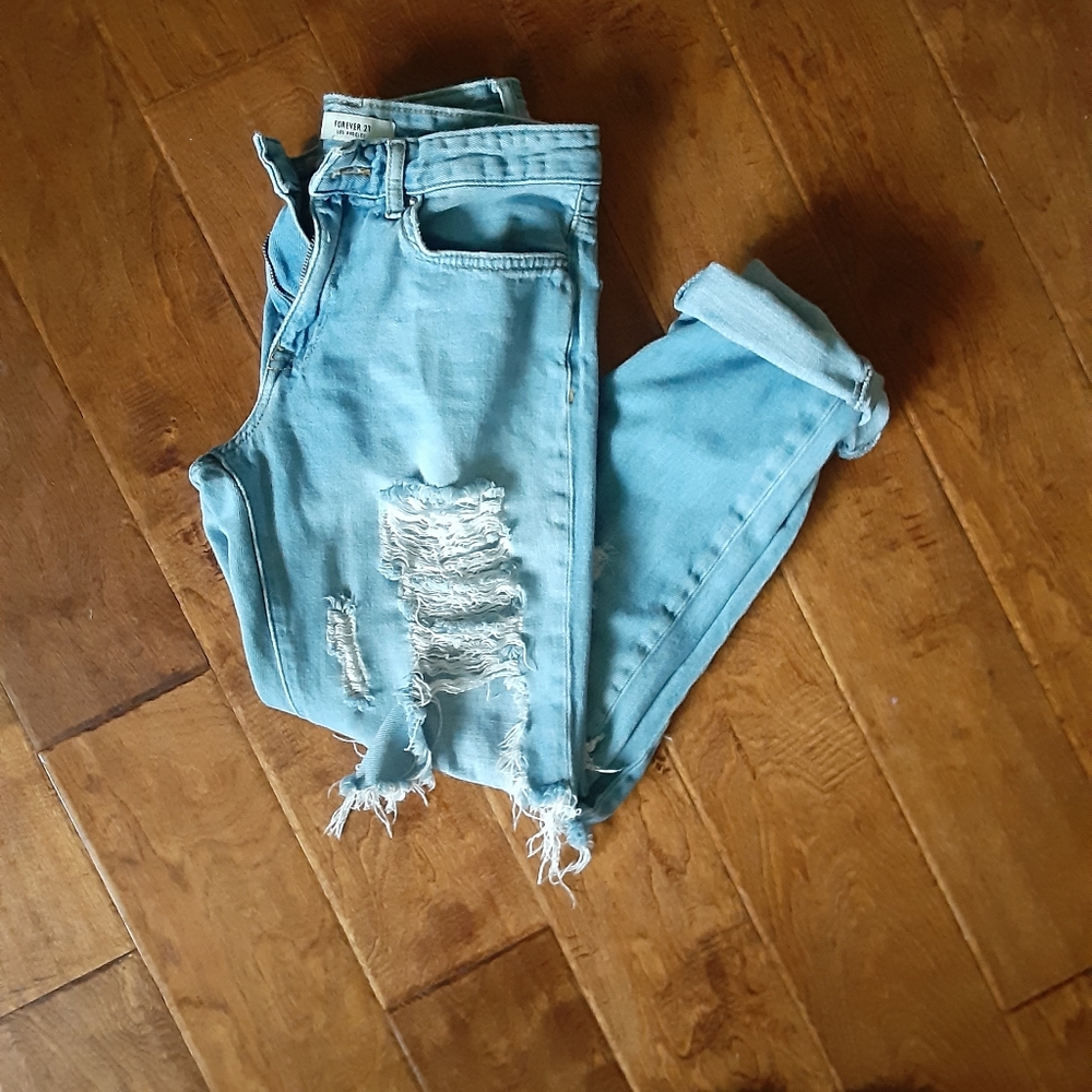 Distressed jeans